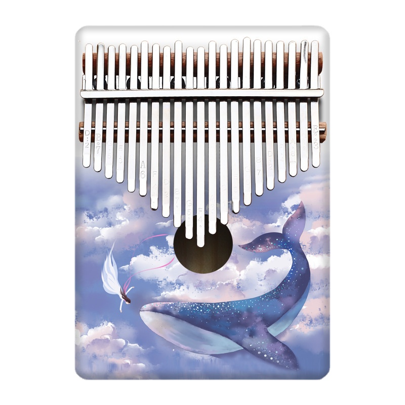 Musical Instruments Cartoon - Renkli 21 anahtar Kalimba çocuklar karikatür