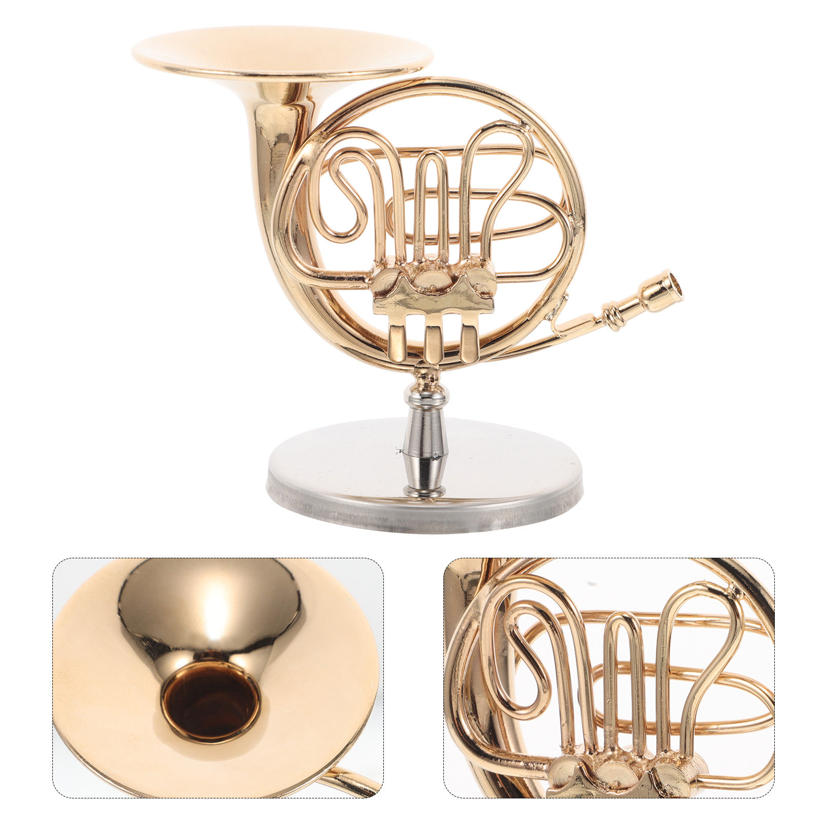 Musical Instrument French - Minyatür Fransız Kornosu El Yapımı Gerçekçi