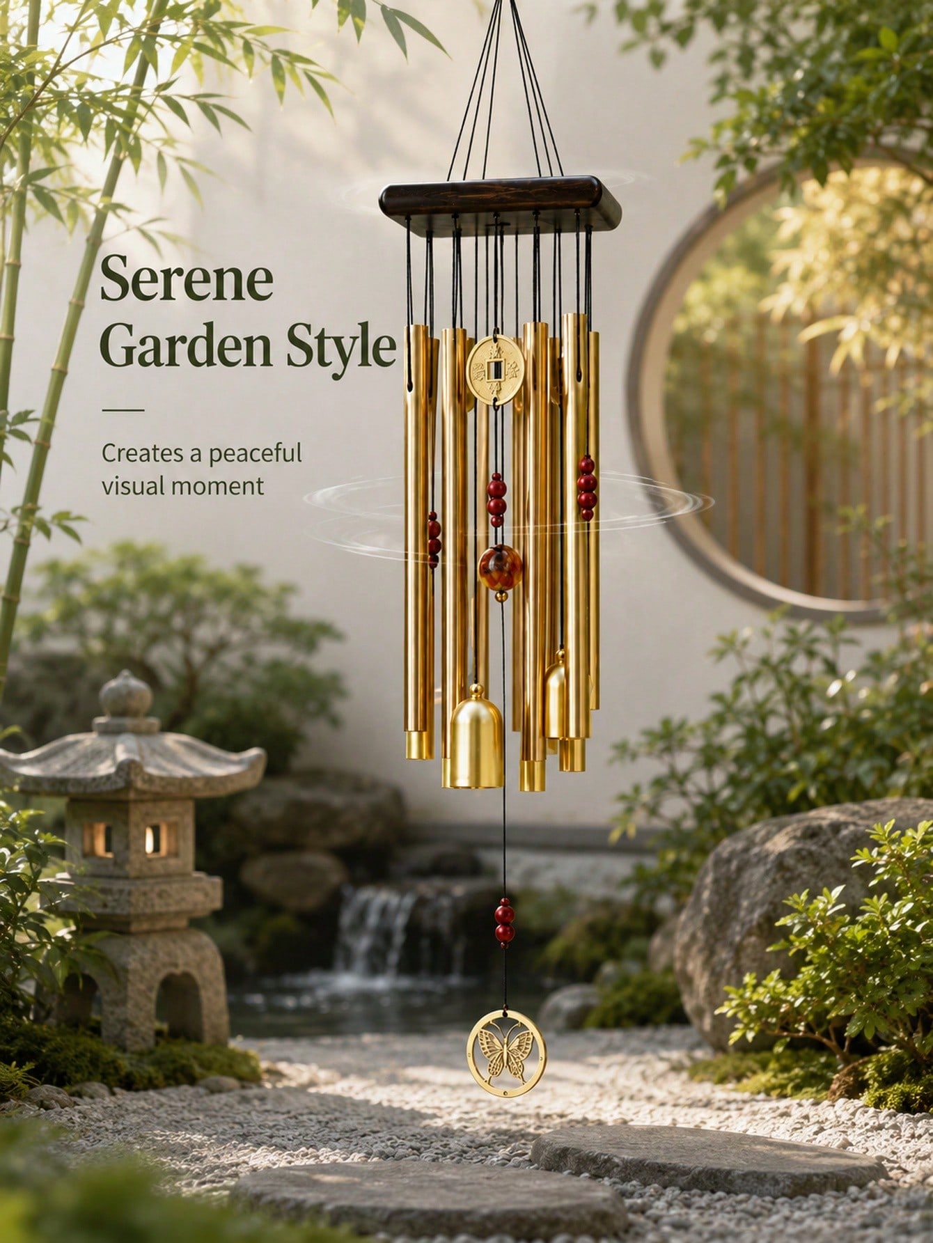 Wind Chime Tubular - 1 Adet Ekstra Büyük Bakır Antik