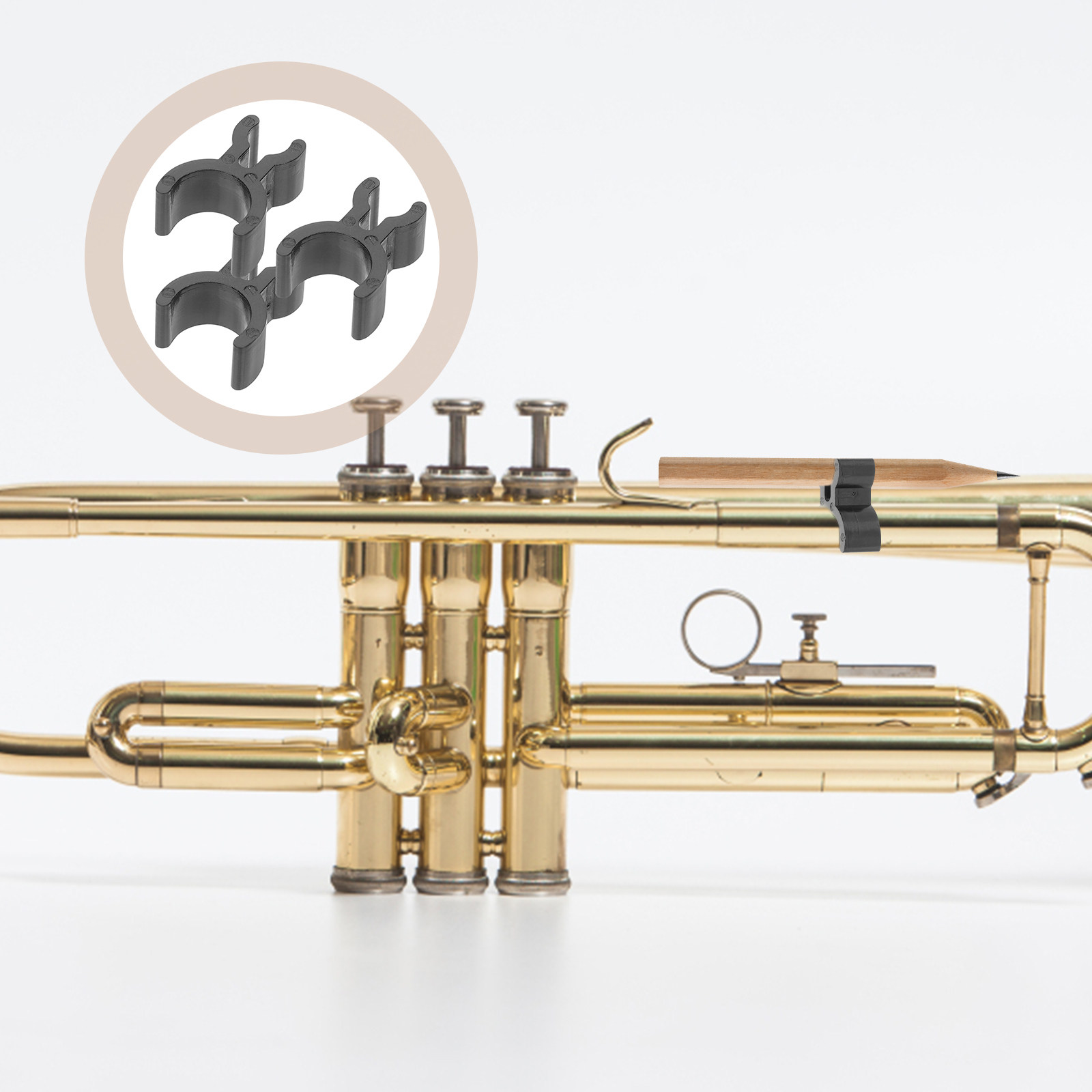 Musical Instrument French - 3 Adet Müzik Standı Kalem Klipsi
