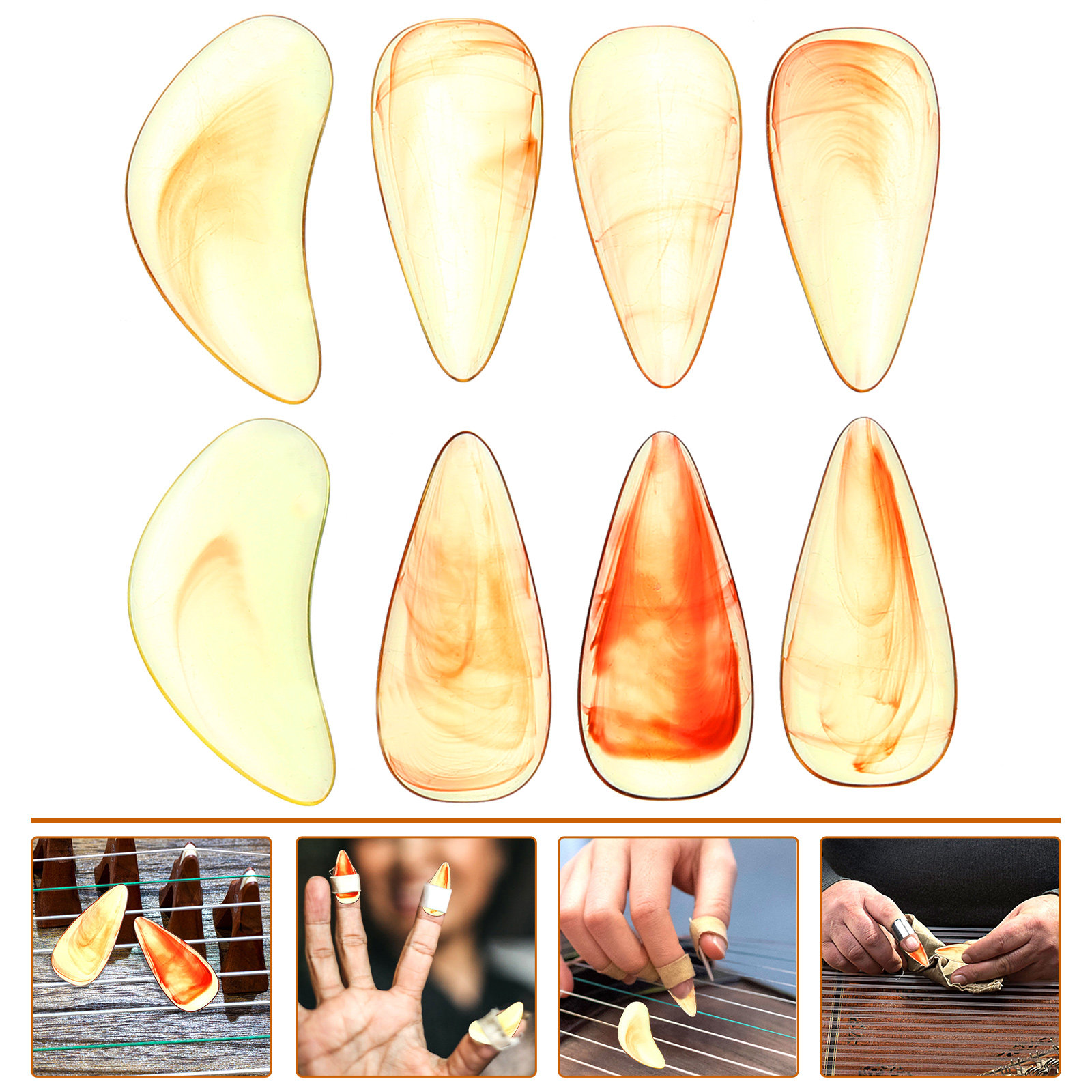 8 Adet Guzheng Parmaklık, Müzi - Musical Instrument Guzheng incelemesi ve fiyatı