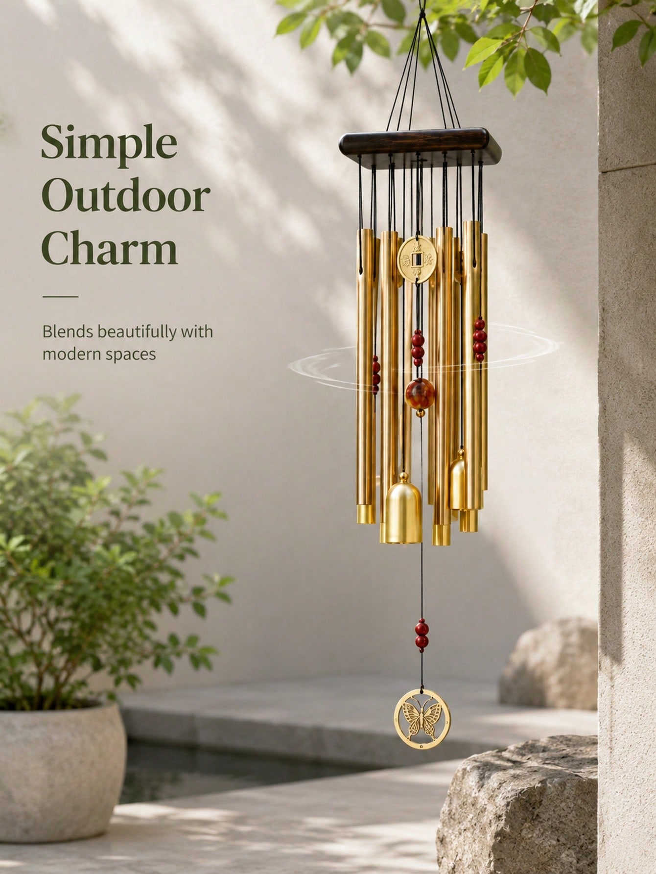 1 Adet Ekstra Büyük Bakır Anti - Wind Chime Tubular incelemesi ve fiyatı