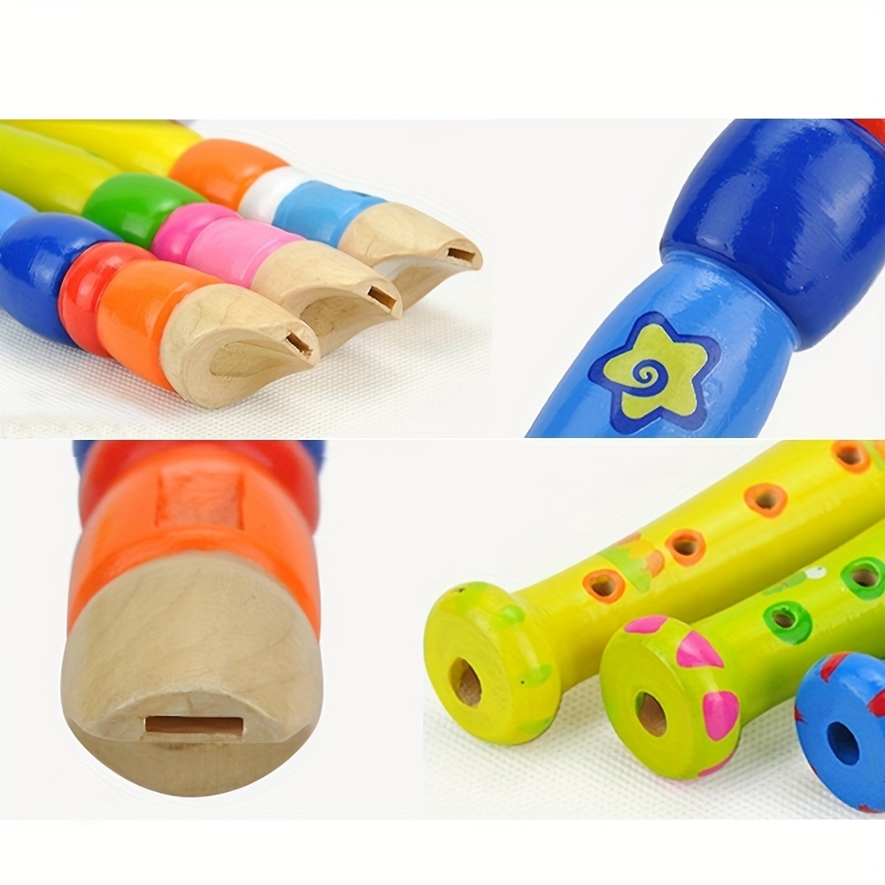 1 adet Ahşap Flüt 6 Delikli Re - Musical Instruments Cartoon incelemesi ve fiyatı